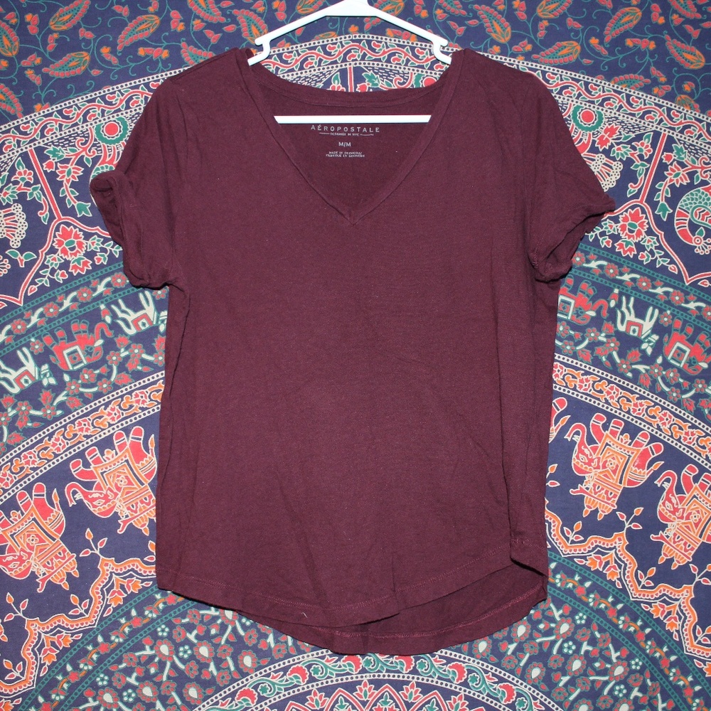 Comfy Tapered Maroon Tee (Aero)